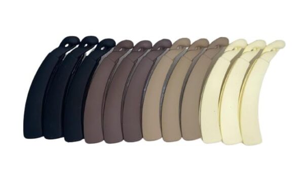 Matte Banana Hair Clip Set – 4 Pcs - Image 5