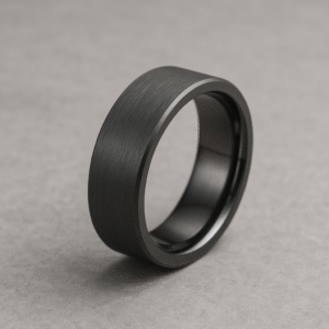 Sleek Obsidian Matte Ring