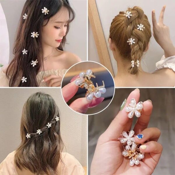 12 Pcs Mini Flower Hair Claw Clips - Image 2