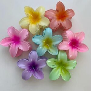 Big Hawaiian Flower Claw Clips pack of 4