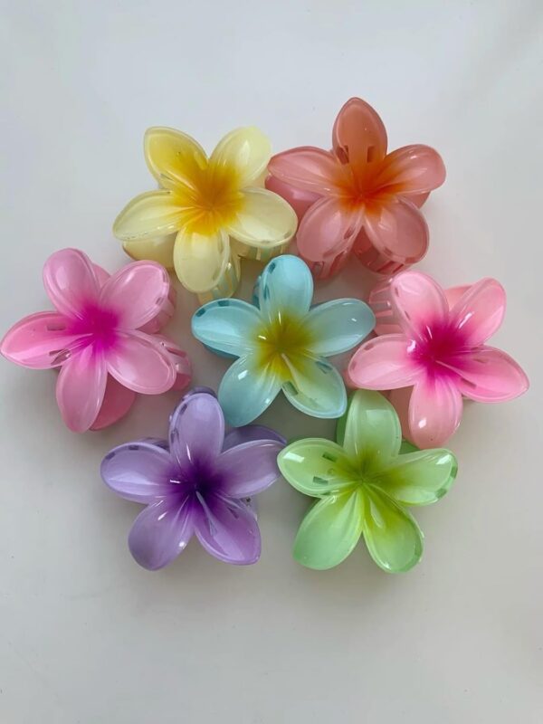 Big Hawaiian Flower Claw Clips pack of 4