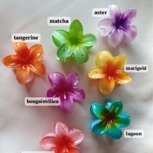 Flower Hair Claw Clips Set Of 4