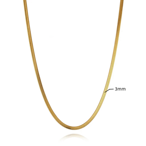 Golden Snake Chain – Minimalist Necklace for Women - Image 3