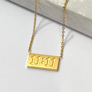 11:11 Angel Number Pendant Necklace – 18K Gold Plated