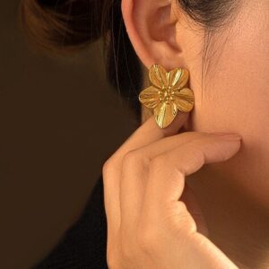 Golden Flower Earrings