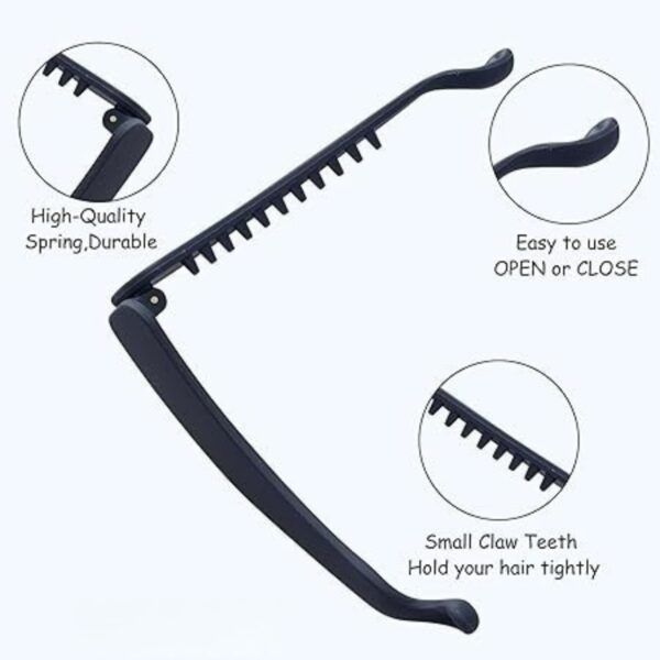 Matte Banana Hair Clip Set – 4 Pcs - Image 2