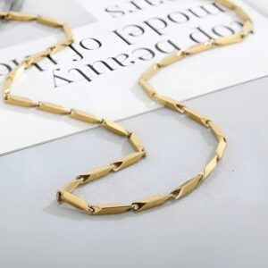 Men’s Gold-Plated Rice Chain – Stylish Daily Wear Necklace