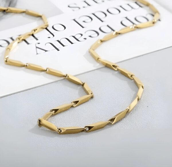 Men’s Gold-Plated Rice Chain – Stylish Daily Wear Necklace