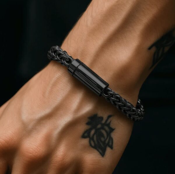 Black Braided Bracelet - Image 3