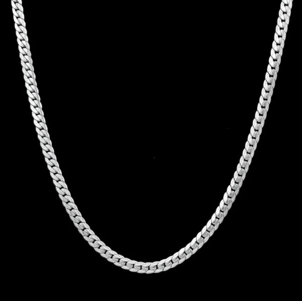 Men’s Silver-Plated Cuban Chain – Stylish & Durable Neck Chain - Image 2