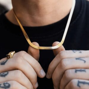 Gold Herringbone Chain
