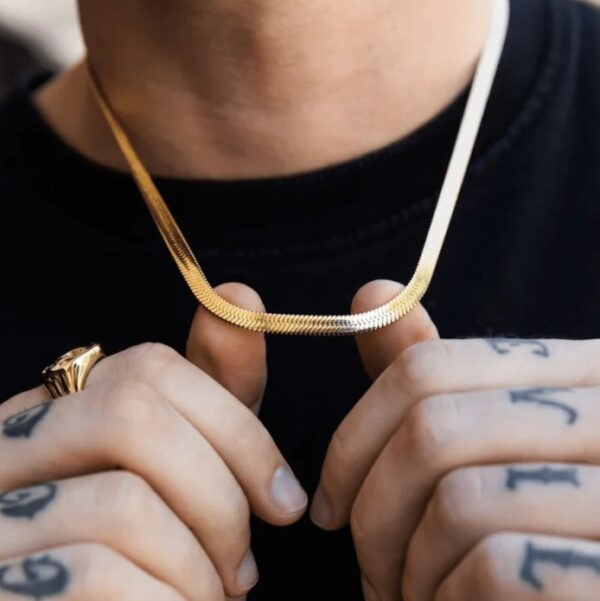 Gold Herringbone Chain