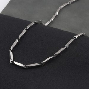 Men’s Silver Rice Chain – Elegant Singapore Style Necklace
