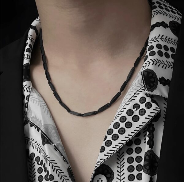Men’s Black Rice Chain – Stylish Singapore Style - Image 2