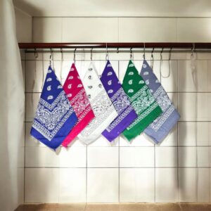 StreetCore Multicolor Bandana Set – 7 Classic Paisley Styles