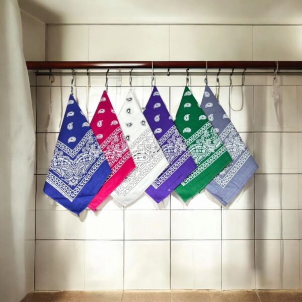 StreetCore Multicolor Bandana Set – 7 Classic Paisley Styles