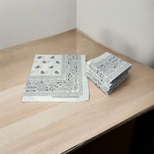 Classic White Cotton Bandana Handkerchief
