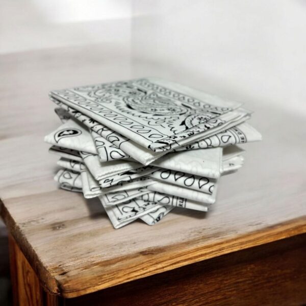 Classic White Cotton Bandana Handkerchief - Image 2