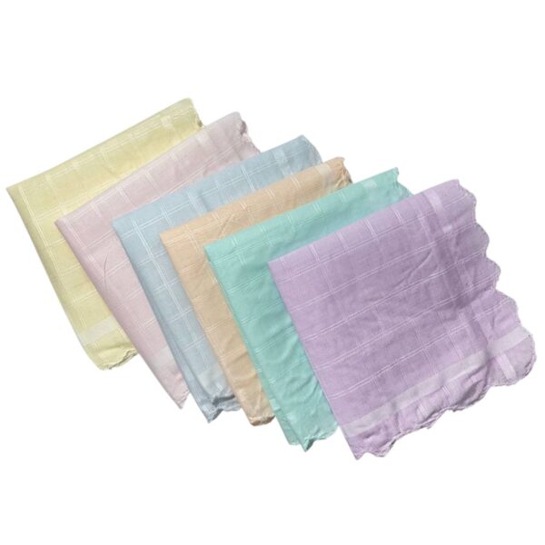 Soft Pastel Cotton Handkerchiefs for Women - Image 3