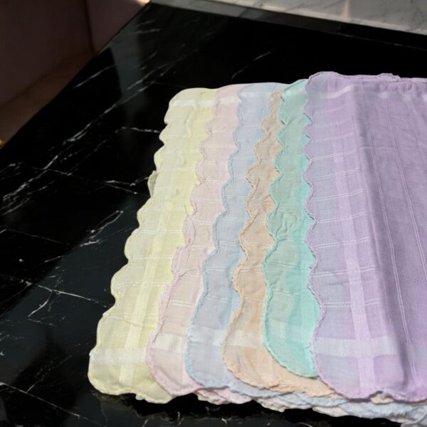 Soft Pastel Cotton Handkerchiefs for Women - Image 4