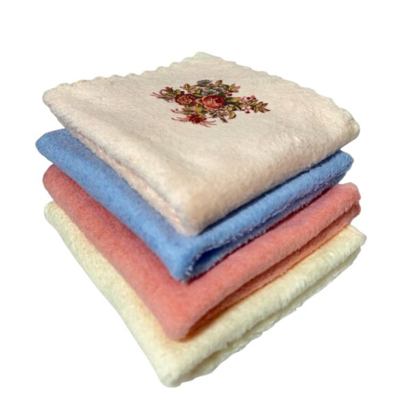Flower Print Soft Cotton Handkerchief Set (4 Pieces) - Image 7