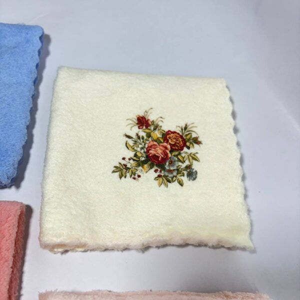 Flower Print Soft Cotton Handkerchief Set (4 Pieces) - Image 5