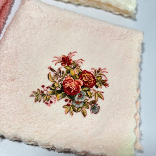 Flower Print Soft Cotton Handkerchief Set (4 Pieces) - Image 4