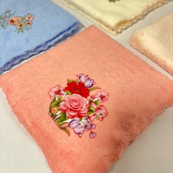 Flower Print Soft Cotton Handkerchief Set (4 Pieces) - Image 2