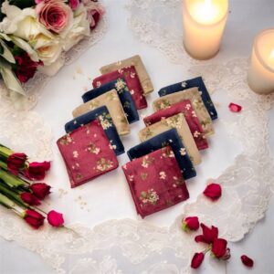 Vintage Floral Cotton Handkerchief Set – Romantic Collection
