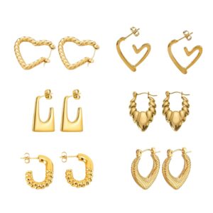Mixed Style Gold Earring Combo Set
