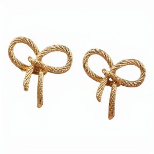 Twisted Bow Stud Earrings