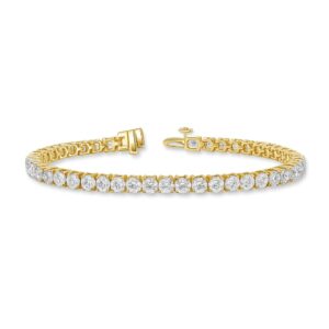 18K Gold Plated Tennis Bracelet with Sparkling Crystals